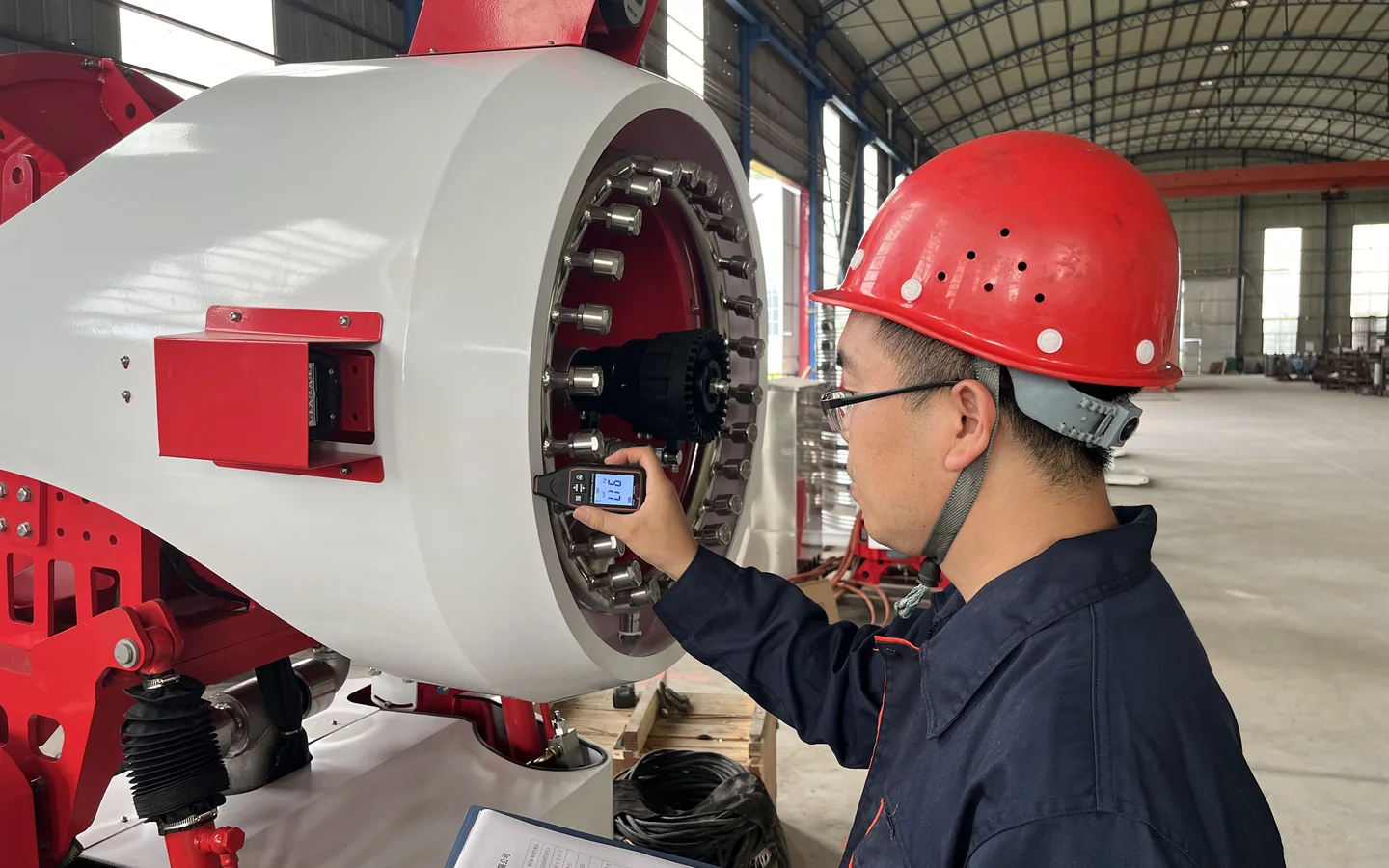 Coating thickness inspection on a Betterway fog cannon surface